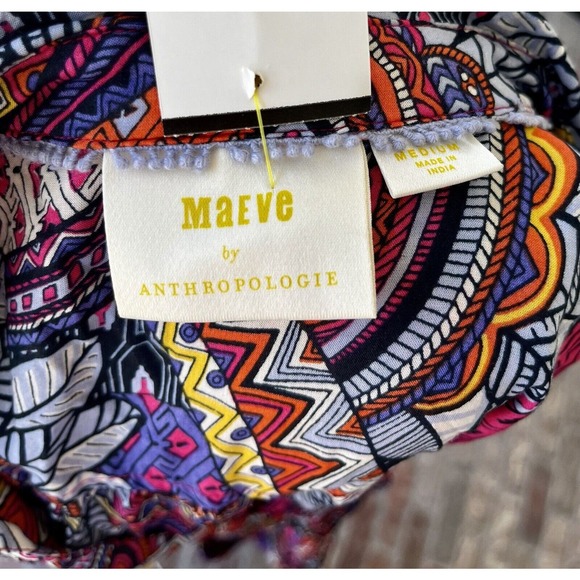 Maeve by Anthropologie Women’s Size Medium Whimsical Pintuck Button Sleeveless - Picture 11 of 14